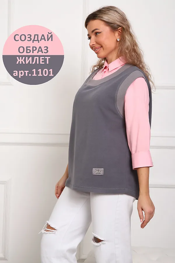 Рубашка 1097 НАТАЛИ, розовый - фото 2