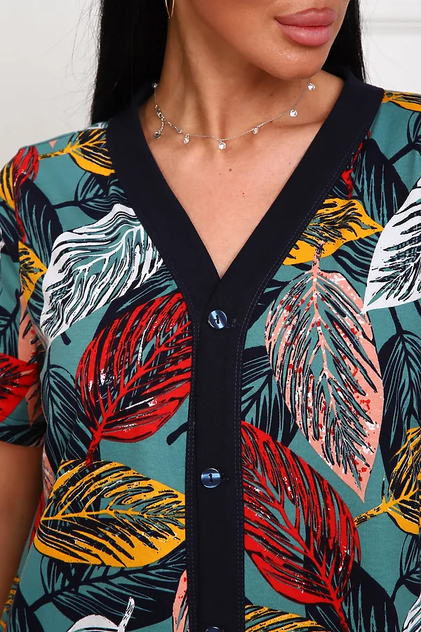 Халат 1095 НАТАЛИ, разноцветные - фото 2