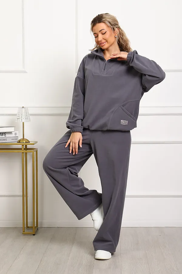 Костюм с брюками 1093 НАТАЛИ, серый - фото 2