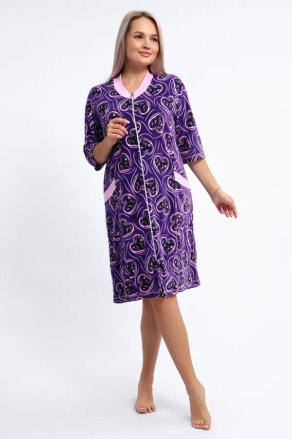 Халат 012 НАТАЛИ, фиолетовый - фото 2