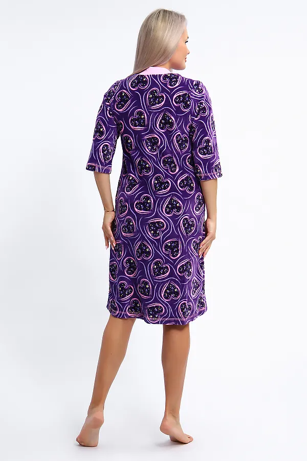 Халат 012 НАТАЛИ, фиолетовый - фото 2