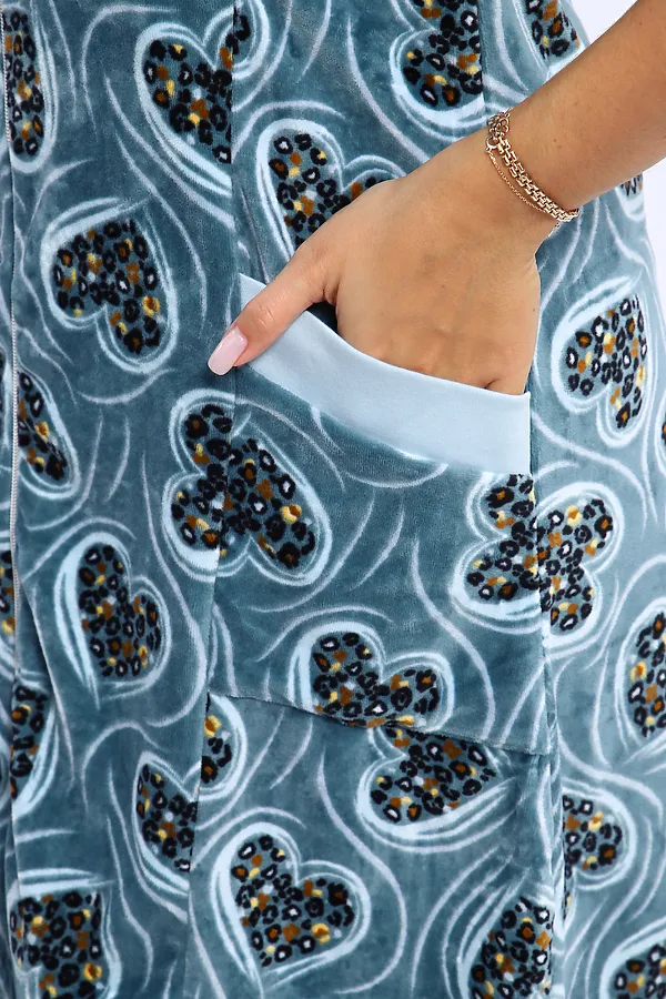 Халат 012 НАТАЛИ, серо-голубой - фото 2