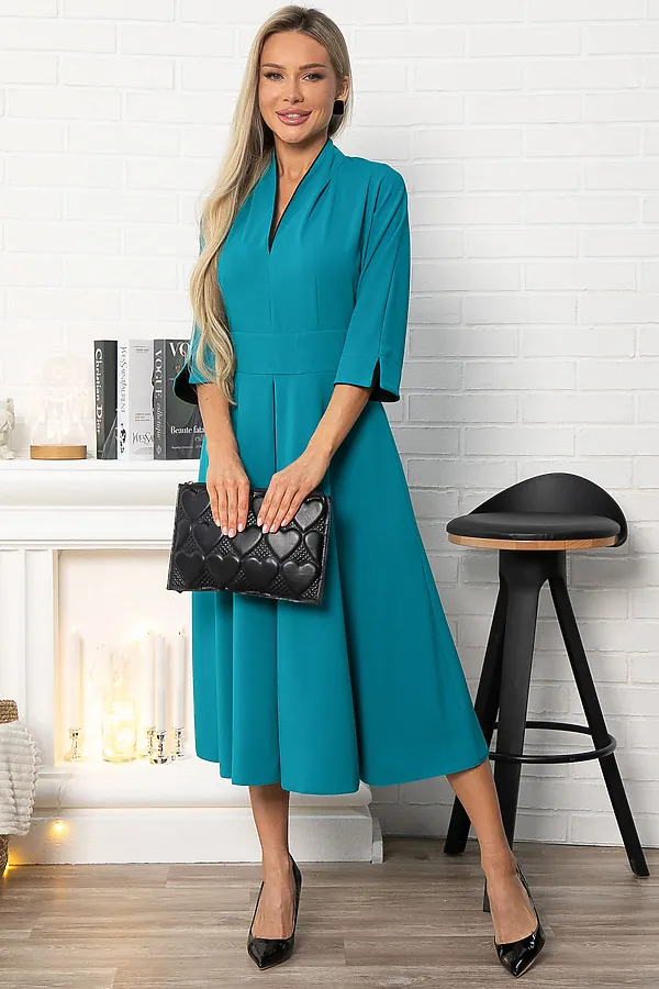 Платье LADY TAIGA, бирюзовое - фото 2