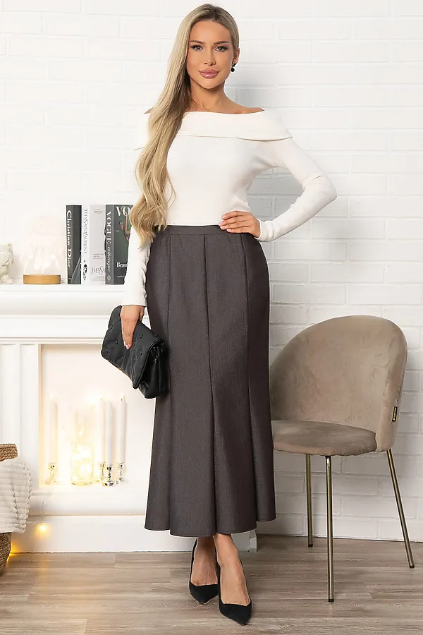 Юбка LADY TAIGA, коричневая - фото 2