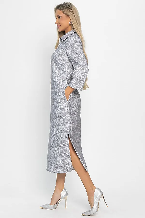 Платье LADY TAIGA, светло-серое - фото 2