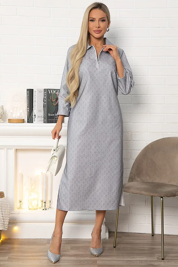 Платье LADY TAIGA, светло-серое - фото 2