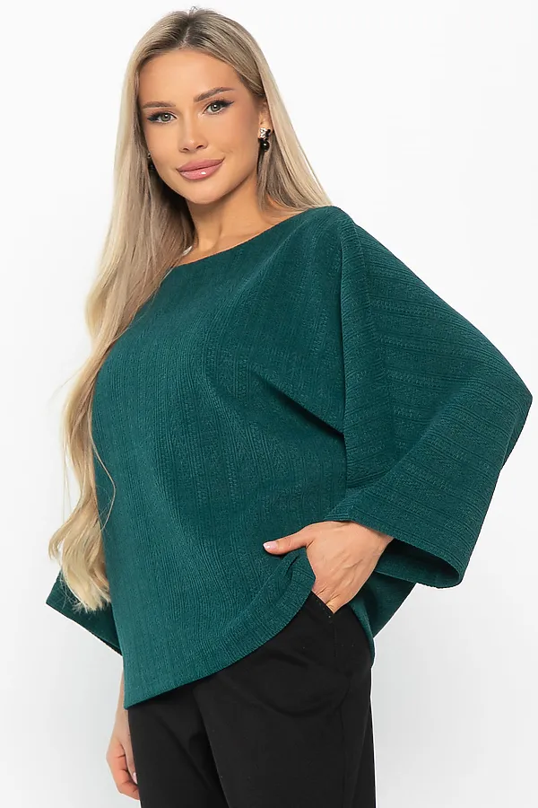 Блуза LADY TAIGA, изумруд - фото 2