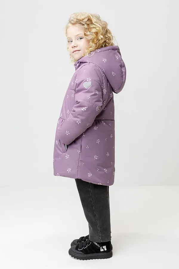 Куртка CROCKID, насыщенный виноград, мини цветы - фото 2