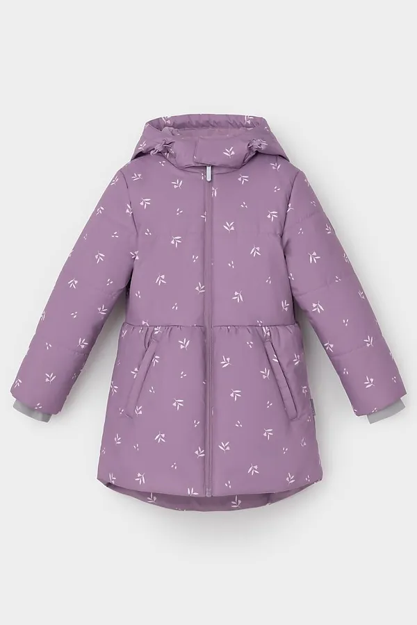 Куртка CROCKID, насыщенный виноград, мини цветы - фото 2