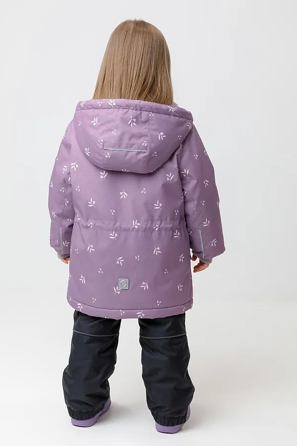 Куртка CROCKID, насыщенный виноград, мини цветы - фото 2
