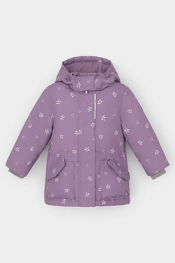 Куртка CROCKID, насыщенный виноград, мини цветы - фото 2