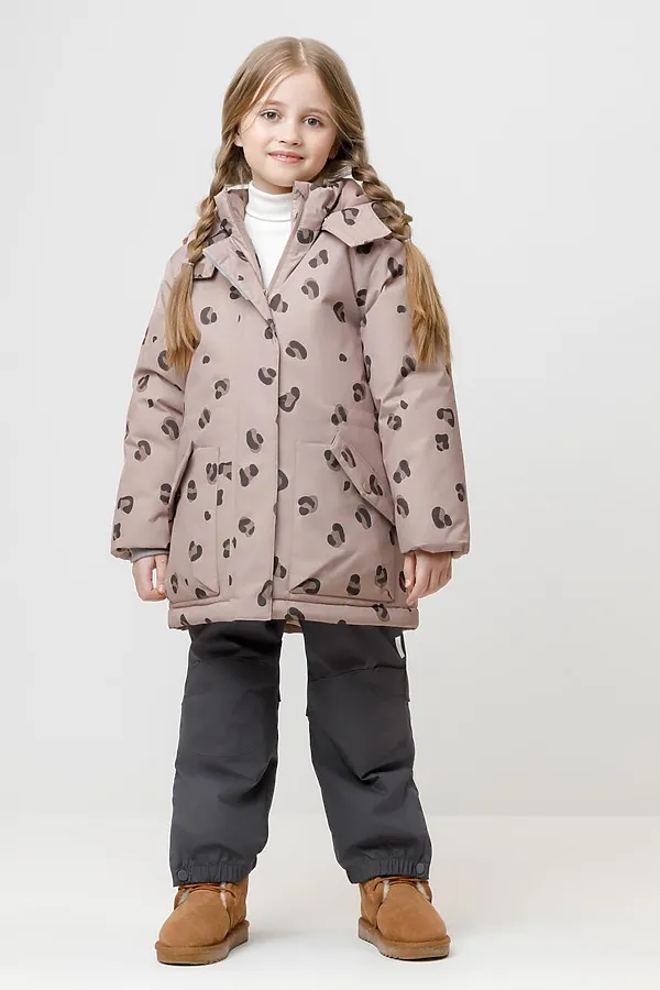 Куртка CROCKID, кофе с молоком, леопард - фото 2