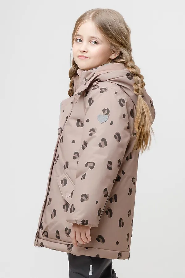 Куртка CROCKID, кофе с молоком, леопард - фото 2