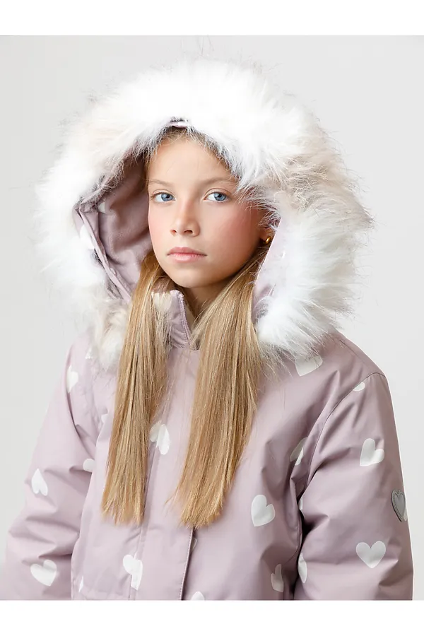 Куртка CROCKID, кофейная роза, красивые сердца - фото 2