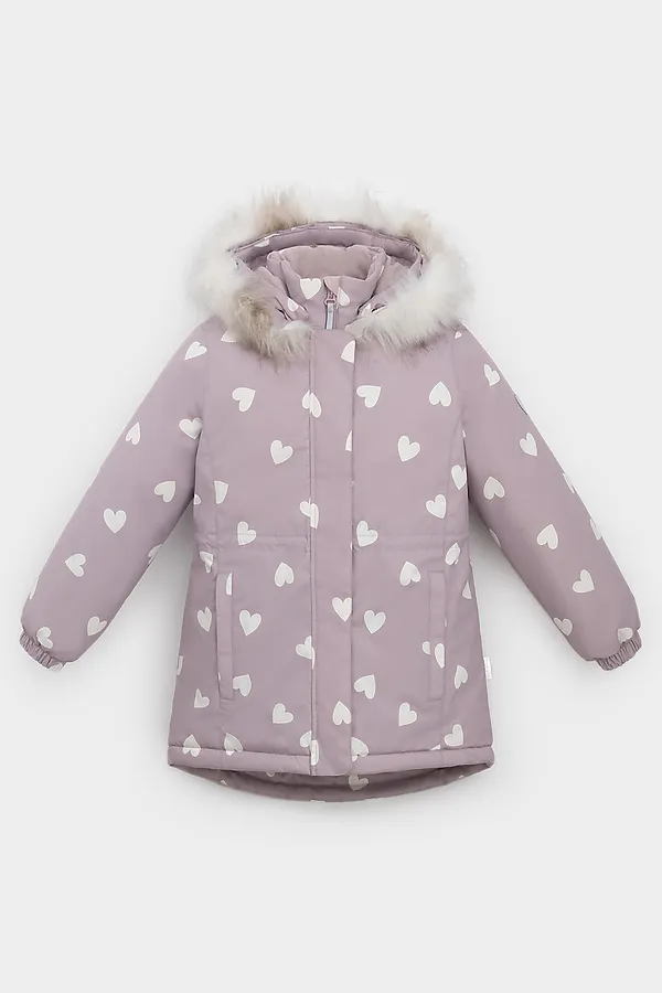 Куртка CROCKID, кофейная роза, красивые сердца - фото 2