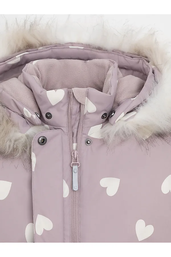 Куртка CROCKID, кофейная роза, красивые сердца - фото 2