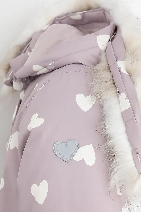 Куртка CROCKID, кофейная роза, красивые сердца - фото 2