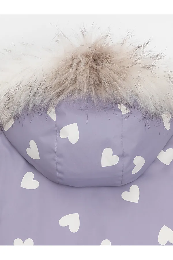 Куртка CROCKID, сиреневый, красивые сердца - фото 2