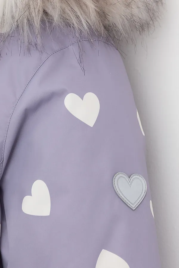 Куртка CROCKID, сиреневый, красивые сердца - фото 2