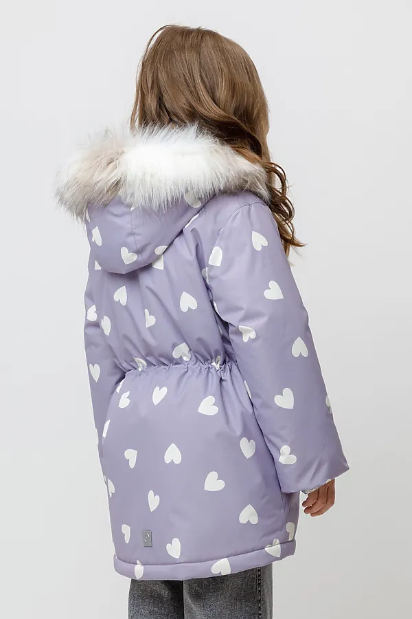 Куртка CROCKID, сиреневый, красивые сердца - фото 2