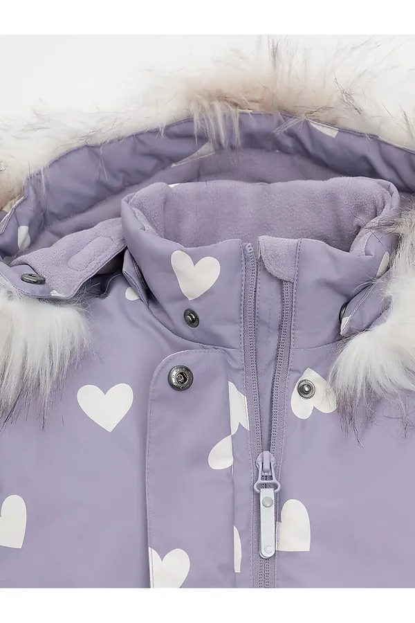 Куртка CROCKID, сиреневый, красивые сердца - фото 2