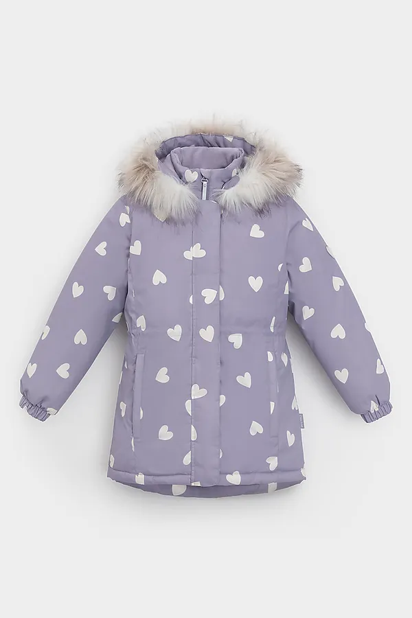 Куртка CROCKID, сиреневый, красивые сердца - фото 2