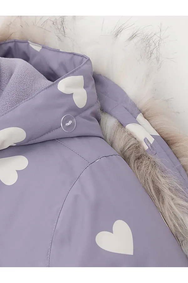 Куртка CROCKID, сиреневый, красивые сердца - фото 2
