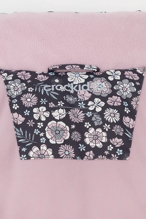 Куртка CROCKID, графит, маленькие цветы и листья - фото 2