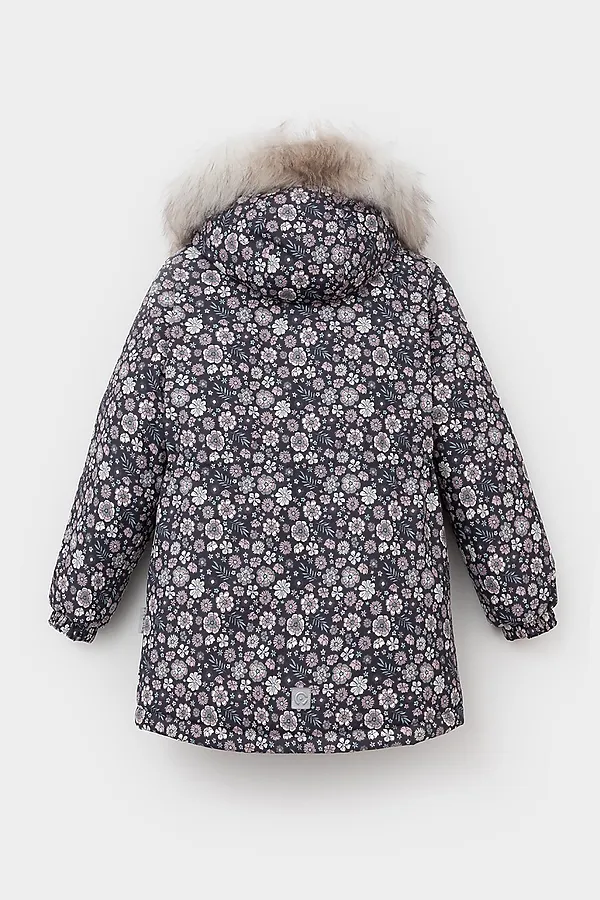 Куртка CROCKID, графит, маленькие цветы и листья - фото 2