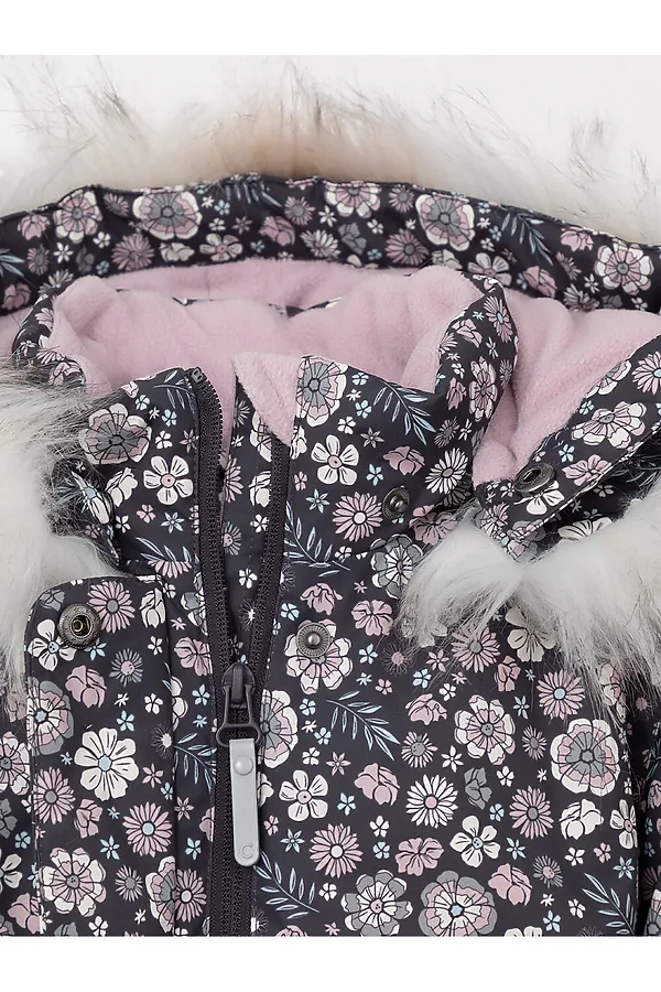 Куртка CROCKID, графит, маленькие цветы и листья - фото 2