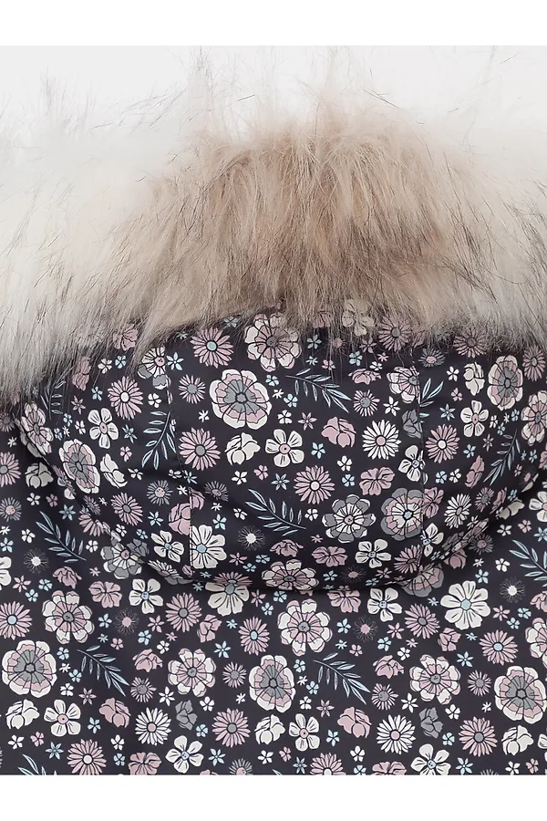 Куртка CROCKID, графит, маленькие цветы и листья - фото 2