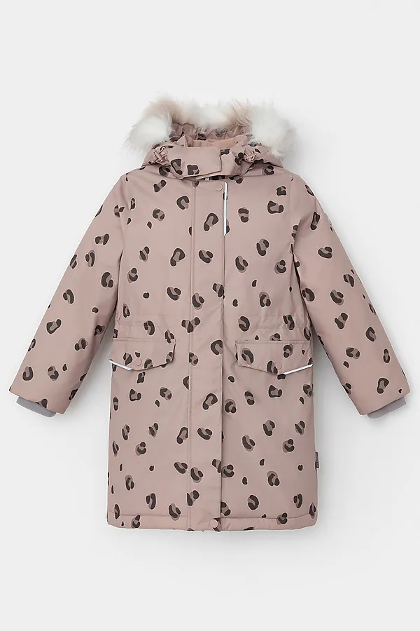 Куртка CROCKID, кофе с молоком, леопард - фото 2