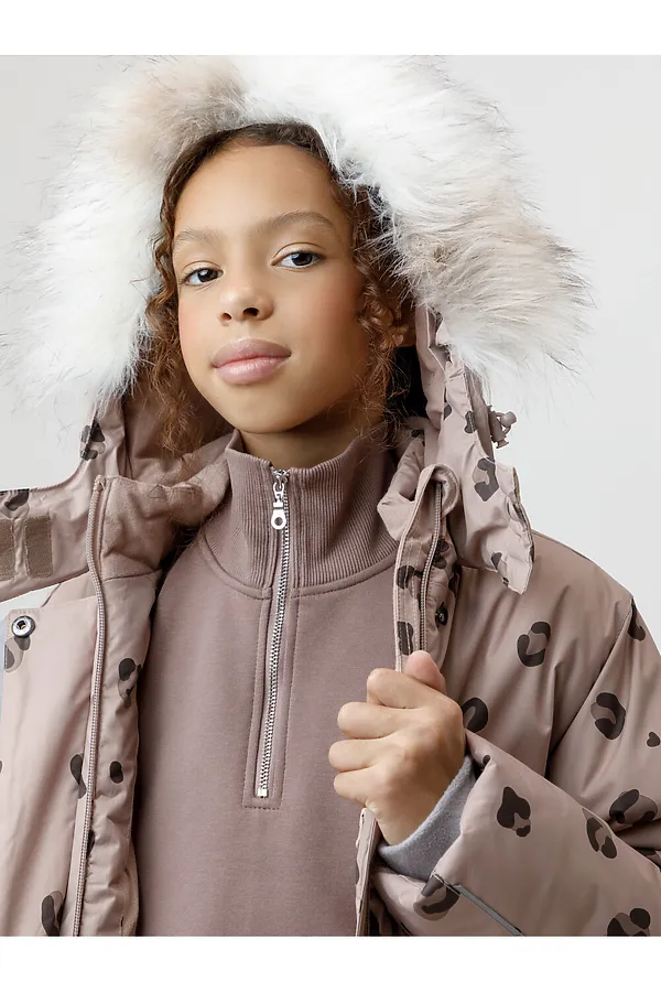 Куртка CROCKID, кофе с молоком, леопард - фото 2