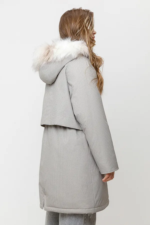 Куртка CROCKID, матовый беж, маленькая гусиная лапка - фото 2