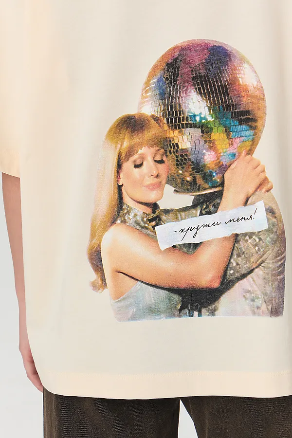 Футболка MARK FORMELLE, сливочное масло +печать1 - фото 2