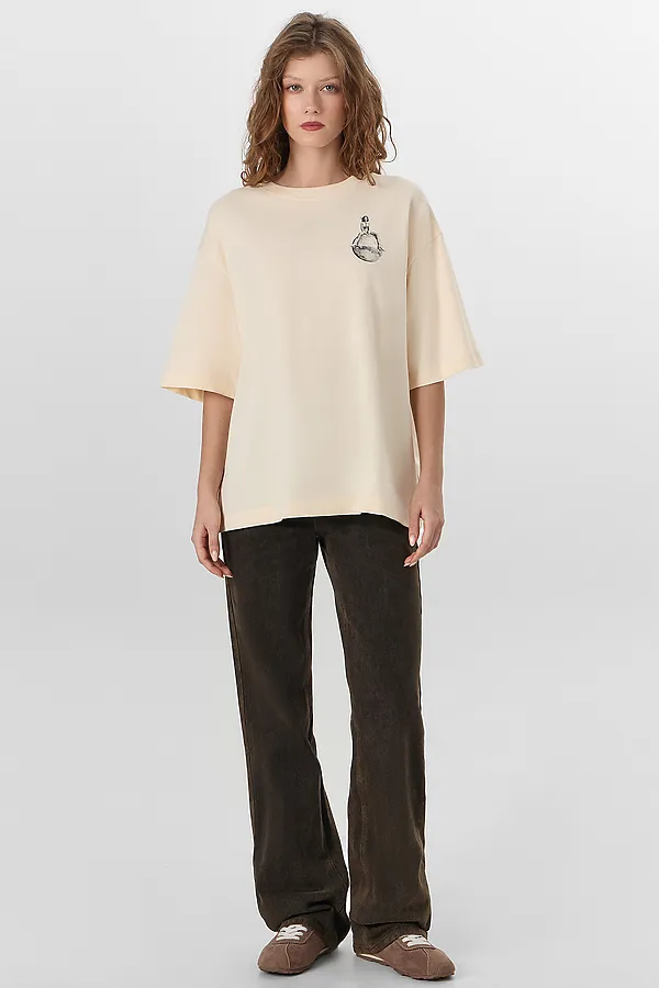 Футболка MARK FORMELLE, сливочное масло +печать1 - фото 2