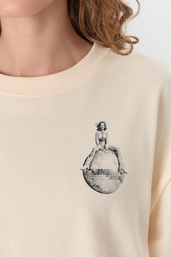 Футболка MARK FORMELLE, сливочное масло +печать1 - фото 2