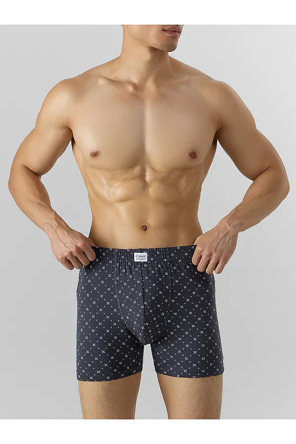 Трусы MARK FORMELLE, нб узор сетка на т.сером - фото 2