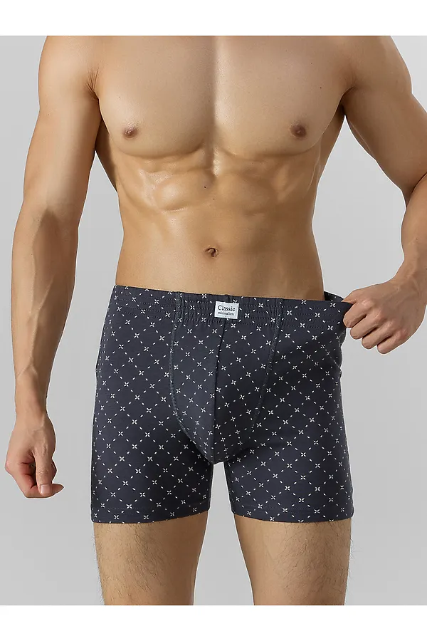 Трусы MARK FORMELLE, нб узор сетка на т.сером - фото 2