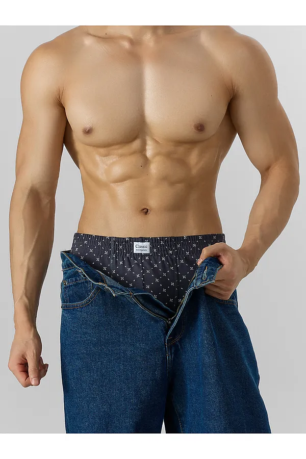 Трусы MARK FORMELLE, нб узор сетка на т.сером - фото 2