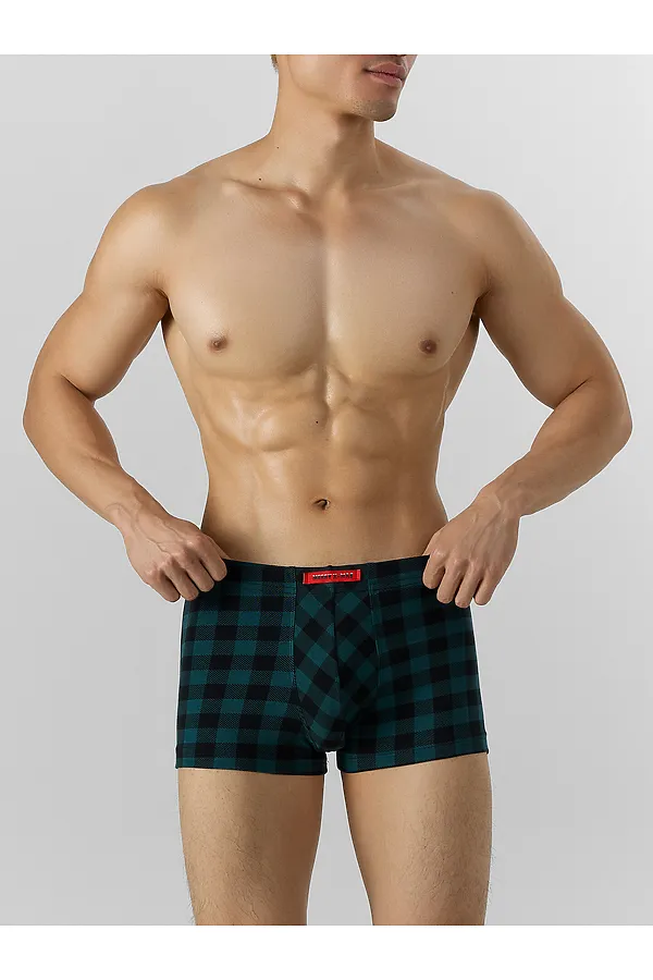 Трусы MARK FORMELLE, черная клетка на зеленом - фото 2