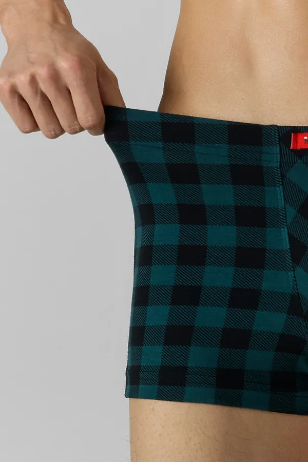 Трусы MARK FORMELLE, черная клетка на зеленом - фото 2