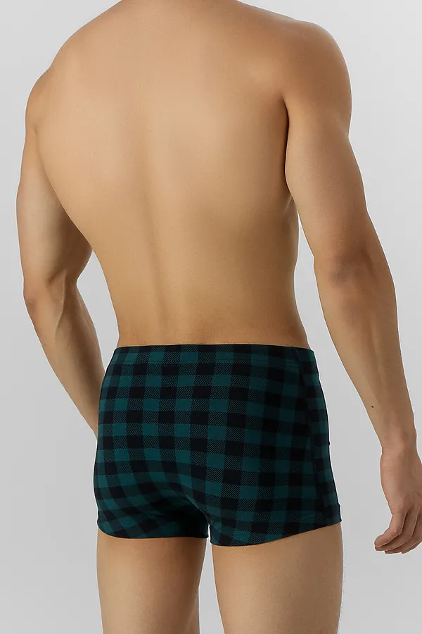 Трусы MARK FORMELLE, черная клетка на зеленом - фото 2