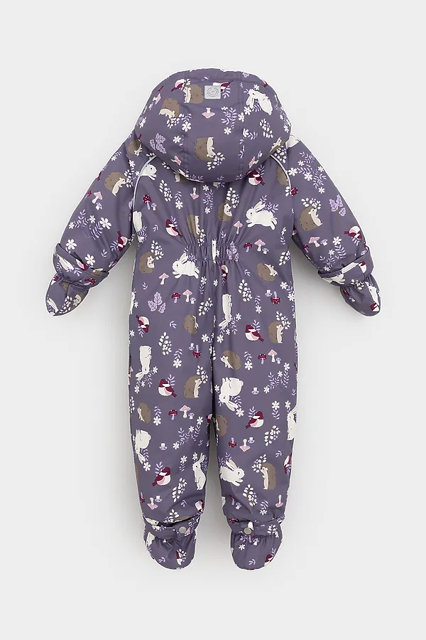 Комбинезон CROCKID, темно-фиолетовый, лесные животные - фото 2