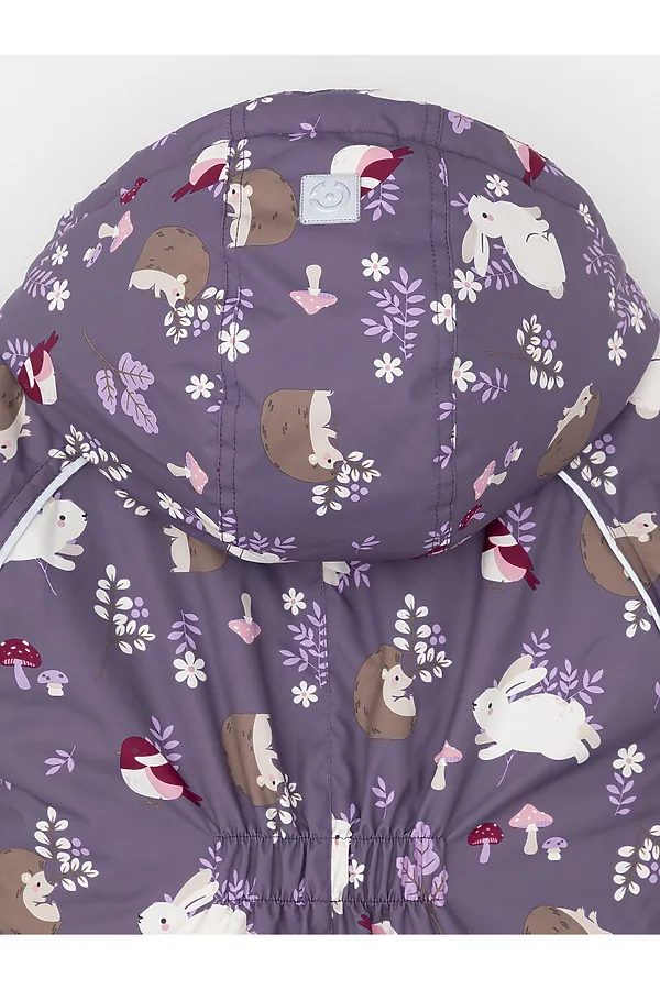 Комбинезон CROCKID, темно-фиолетовый, лесные животные - фото 2