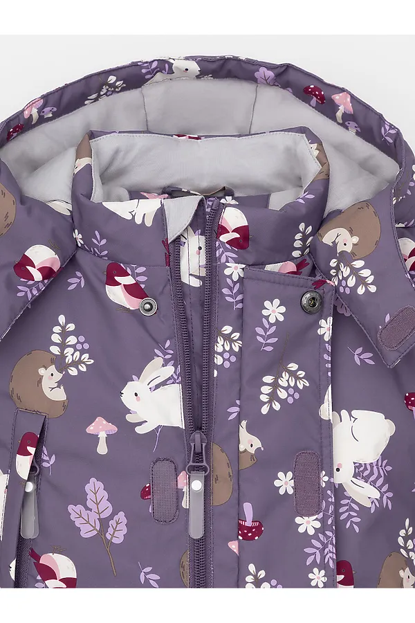 Комбинезон CROCKID, темно-фиолетовый, лесные животные - фото 2