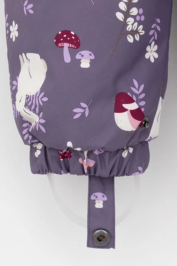 Комбинезон CROCKID, темно-фиолетовый, лесные животные - фото 2