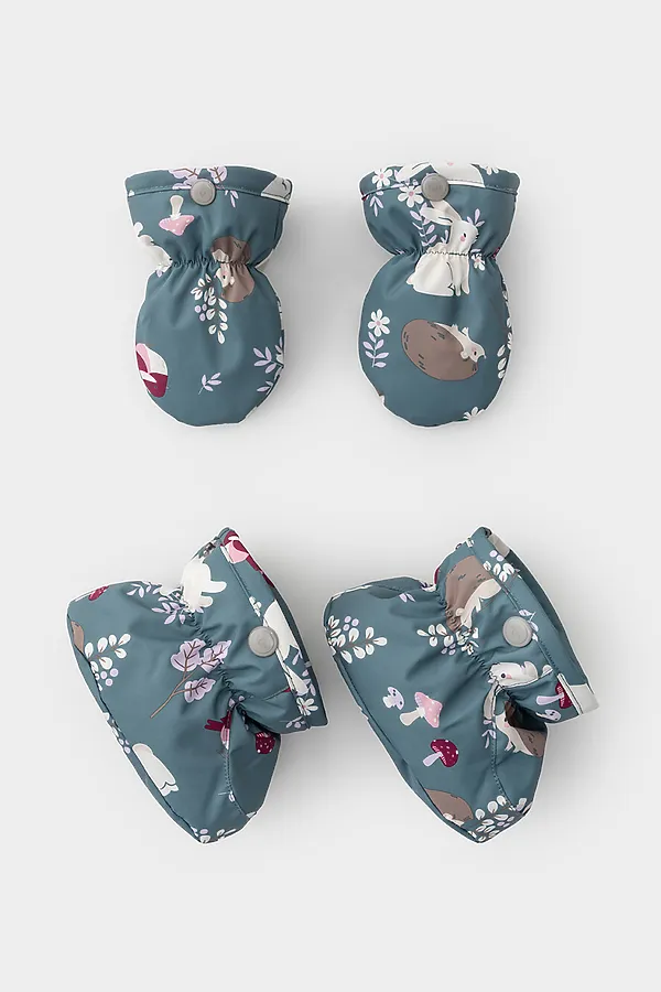 Комбинезон CROCKID, серо-голубой, лесные животные - фото 2