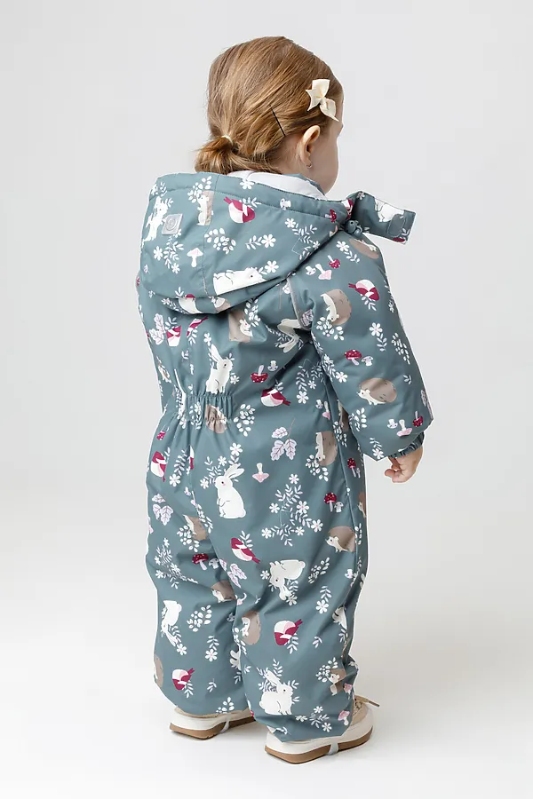 Комбинезон CROCKID, серо-голубой, лесные животные - фото 2
