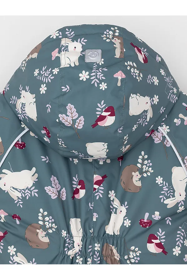 Комбинезон CROCKID, серо-голубой, лесные животные - фото 2